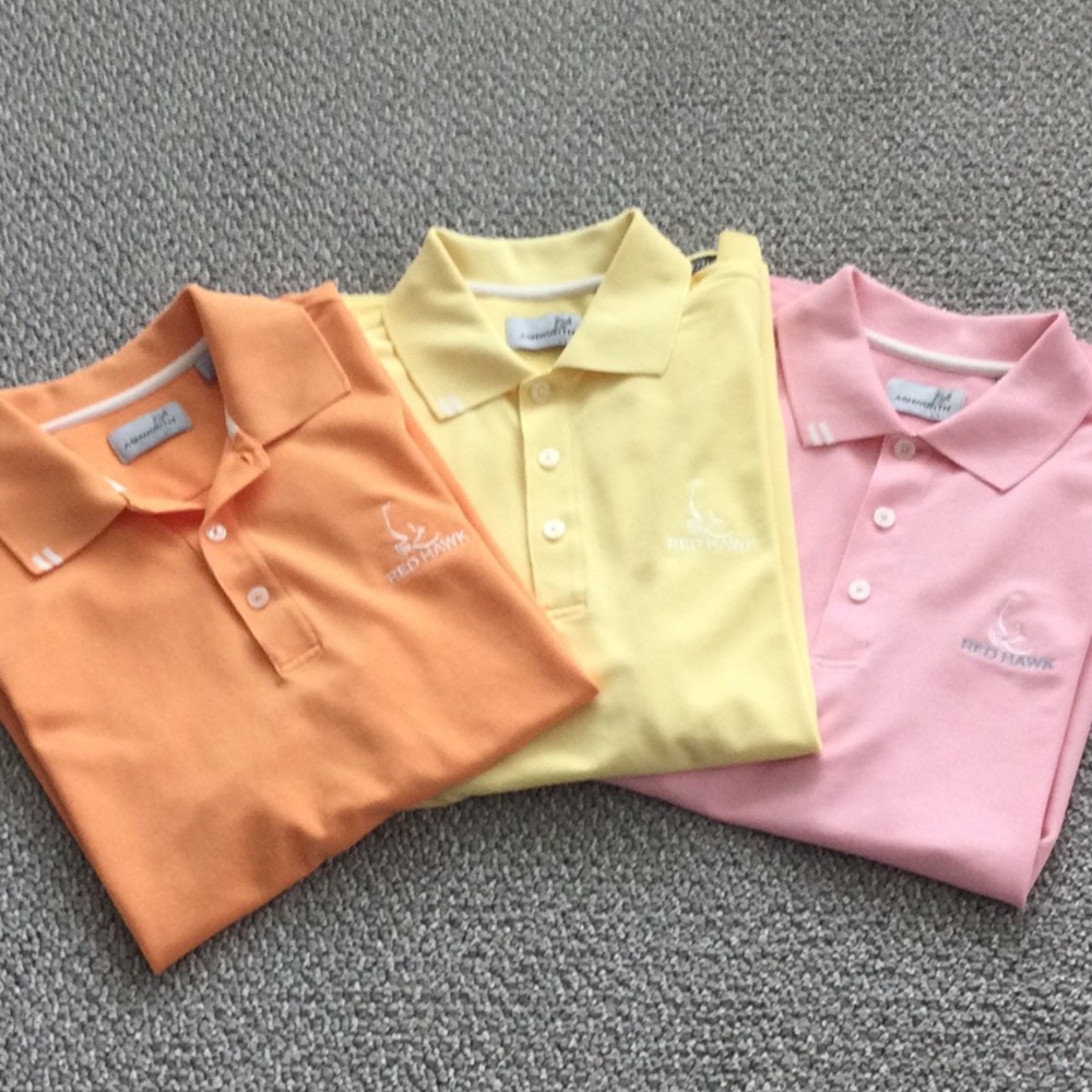 Men’s Polo Shirt Set - Orange, Yellow, Pink